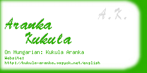 aranka kukula business card